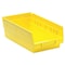 Quantum Storage Systems Shelf Storage Bin, Polypropylene, Yellow, 4 in H, 6 5/8 in W, 11 5/8 in L QSB102YL - alternate 2