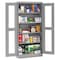 Tennsco Shelving Storage Cabinet, 78 in H, 48 in W, 24 in D, Swing, Keyed, Medium Gray, 4 Shelves, 0 Drawers CVDJ2478A MED GREY - alternate 1