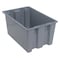 Quantum Storage Systems Stack & Nest Storage Container, 12.7 gal, 23-1/2 in L x 15-1/2 in W x 12 in H, Gray, Polyethylene SNT240GY - alternate 1