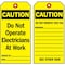 Brady Caution Tag, Polyester, 5 3/4 in H x 3 in W, Black on Yellow, Rectangle, 10 PK 86547 - alternate 3