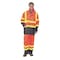 Kishigo Rainsuit, Polyester/Polyurethane, 6.2 mil Thick, Packable Hood in Collar, Orange, S/M RW101-S-M - alternate 2