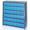 Quantum Storage Systems Steel Enclosed Bin Shelving, 12 in D x 39 in H x 36 in W, 7 Shelves, Yellow CL1239-601YL - alternate 2