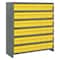 Quantum Storage Systems Steel Enclosed Bin Shelving, 12 in D x 39 in H x 36 in W, 7 Shelves, Yellow CL1239-601YL - alternate 1