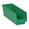 Quantum Storage Systems Shelf Storage Bin, Polypropylene, Green, 4 in H, 4 1/8 in W, 11 5/8 in L QSB101GN - alternate 1