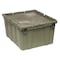 Quantum Storage Systems Attached Lid Container, 29.92 gal Volume Cap., 28 1/8 in L, 20 5/8 in W, 15 5/8 in H, Plastic, Gray QDC2820-15 - alternate 1