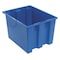 Quantum Storage Systems Stack & Nest Storage Container, 12.7 gal, 19-1/2 in L x 15-1/2 in W x 13 in H, Blue, Polypropylene SNT195BL - alternate 1