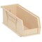 Quantum Storage Systems Hang & Stack Storage Bin, Polypropylene, Ivory, 4 in H, 4 1/8 in W, 10 7/8 in L QUS224IV - alternate 4