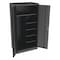 Tennsco Combo Wardrobe Storage Cabinet, 72 in H, 36 in W, 24 in D, Swing, Keyed, Black, 5 Shelves, 0 Drawers 7220 BLACK - alternate 1