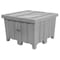 Myton Industries Bulk Container 23 cu ft Volume Cap., 44 in L, 44 in W, 29 1/2 in H, Plastic, Gray 4LMC4 - alternate 1