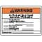 Brady Permanent Adhesive Label, 3 1/2 in Height, 5 in Width, Vinyl, Horizontal Rectangle, English 121072 - alternate 1