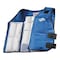 Techniche Cooling Vest, Cotton, Cold Pack Inserts, 2 to 3 hr Max Cooling Time, Zipper Closure, 27 in Length 6626-BLUE2XL - alternate 1