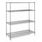 Metro Wire Shelving Unit, 24"D x 60"W x 62-9/16"H, 4 Shelves, Black 4 /2460NBL, 4 /63PBL - alternate 4