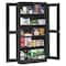 Tennsco Shelving Storage Cabinet, 78 in H, 48 in W, 24 in D, Swing, Keyed, Black, 4 Shelves, 0 Drawers CVDJ2478SU BLACK - alternate 1