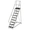 Ega 11 ft H Steel Rolling Ladder, 9 Steps, 450 lb Load Capacity CA-Z056 - alternate 1