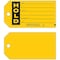 Brady Tag, Inspection, Paper, 3 in H x 5 3/4 in W, Black on Yellow, Rectangle, 100 PK 86747 - alternate 1