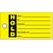 Brady Tag, Inspection, Paper, 3 in H x 5 3/4 in W, Black on Yellow, Rectangle, 100 PK 86747 - alternate 3