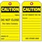 Brady Caution Tag, Accident Prevention, Cardstock, 5 3/4 in H x 3 in W, Black, Yellow, Rectangle, 100 PK 86662 - alternate 2