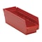 Quantum Storage Systems Shelf Storage Bin, Polypropylene, Red, 4 in H, 4 1/8 in W, 11 5/8 in L QSB101RD - alternate 1