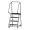 Ballymore 5.7 ft H Steel Rolling Ladder, 4 Steps, 450 lb Load Capacity H426R - alternate 1