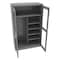 Tennsco Combo Wardrobe Storage Cabinet, 78 in H, 48 in W, 24 in D, Swing, Keyed, Medium Gray, 5 Shelves CVDJ2478C MED GREY - alternate 1