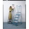 Ega 7.5 ft H Steel Rolling Ladder, 6 Steps, 450 lb Load Capacity F009 - alternate 2