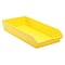 Quantum Storage Systems Shelf Storage Bin, Polypropylene, Yellow, 4 in H, 11 1/8 in W, 23 5/8 in L QSB116YL - alternate 2