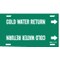 Brady Pipe Marker, Cold Water Return, 10to15 In 4030-H - alternate 1