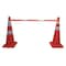 Zoro Select Telescoping Traffic Cone Bar, ABS, 2 in Dia, 62-1/4 in to 104-3/4 in L, Orange 9XPY3 - alternate 1
