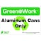 Zing Green at Work, Aluminum Cans Only, 10 in W x 7 in H, Horizontal Rectangle, Plastic 1028S - alternate 2