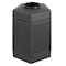 Safco Canmeleon 30 gal Pentagon Outdoor Can, Black, None, Plastic, 18 in 9485BL - alternate 1
