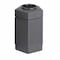 Safco Canmeleon 30 gal Pentagon Outdoor Can, Black, None, Plastic, 18 in 9485BL - alternate 2
