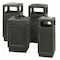 Safco Canmeleon 38 gal Square Outdoor Can, Black, None, Plastic, 18 1/4 in 9476BL - alternate 2
