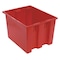 Quantum Storage Systems Stack & Nest Storage Container, 12.7 gal, 19-1/2 in L x 15-1/2 in W x 13 in H, Red, Polyethylene SNT195RD - alternate 1