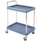 Metro Utility Cart with Antimicrobial Deep Lipped Plastic Shelves, Plastic (Shelf), 400 lb Load Capacity BC2030-2DMB - alternate 1