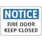 Electromark Fire Door Sign, 7 in Height, 10 in Width, Polyester, English S196FF - alternate 1
