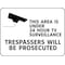 Electromark Security Sign, 7 in Height, 10 in Width, Vinyl, English S1415V7 - alternate 2