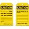 Brady Caution Tag, Prohibited Activity Tags, Polyester, 7 in H x 4 in W, Black, Yellow, Rectangle, 10 PK 86607 - alternate 1