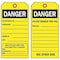 Brady Tag, Safety, Paper, 5 3/4 in H x 3 in W, Black on Yellow, Rectangle, 100 PK 86664 - alternate 4