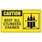 Accuform Safety Label, 3 1/2 in H, 5 in W, Vinyl, Horizontal Rectangle, English, LCPG602VSP, PK5 LCPG602VSP - alternate 1