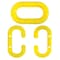 Zoro Select Chain Link for Plastic Chain Barrier, Yellow, 2 9/10 in Length, Gloss 80702-10 - alternate 1