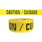 Zoro Select Barricade Tape, Caution/Cuidado, Yellow, 3 in Wide x 300 ft Length, Polyethylene, 4 mil B334Y13-200 - alternate 1