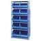 Quantum Storage Systems Steel Bin Shelving, 18 in D x 75 in H x 36 in W, 6 Shelves, Black QSBU-270BK - alternate 2