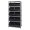 Quantum Storage Systems Steel Bin Shelving, 18 in D x 75 in H x 36 in W, 6 Shelves, Black QSBU-270BK - alternate 1