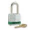 Zoro Select Lockout Padlock, Keyed Different, Steel, Green, 2 in Shackle Height, 1 9/16 in Body Width 1803LHGRN - alternate 1