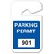 Brady Parking Permits, Rearview, 901-1000, Wt/Blu, PK100 96270 - alternate 1