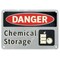 Electromark Danger Sign, 7 in Height, 10 in Width, Vinyl, English S138FF - alternate 2
