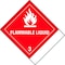 Brady Flammable Liquid Shipping Labels 4-1/2", White, Pk100 28479LS - alternate 2