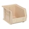 Quantum Storage Systems Hang & Stack Storage Bin, Polypropylene, Ivory, 7 in H, 8 1/4 in W, 10 3/4 in L QUS239IV - alternate 1