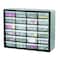 Akro-Mils Drawer Bin Cabinet W/ 24 Drawers, Polystyrene, 20 in W x 15-3/4 in H x 6-1/2 in D, Black/Clear 10124 - alternate 4