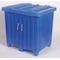 Myton Industries Bulk Container 23 cu ft Volume Cap., 42 in L, 34 in W, 42 in H, Plastic, Blue 4LMC9 - alternate 2